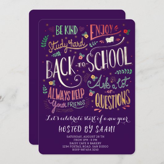 Welcome Back School Picnic Kaart (Voorkant / Achterkant)