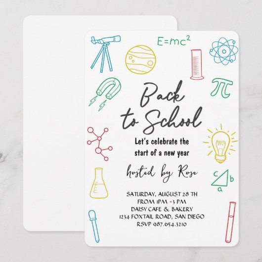 Welcome Back School Picnic Kaart (Voorkant / Achterkant)