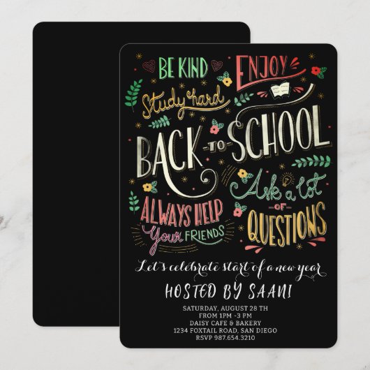 Welcome Back School Picnic Kaart (Voorkant / Achterkant)