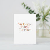 Welcome Back Teacher Briefkaart (Staand voorkant)