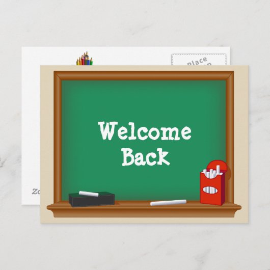 Welcome Back to School Briefkaart (Voorkant / Achterkant)