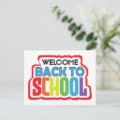 Welcome Back to School Briefkaart (Staand voorkant)