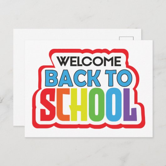Welcome Back to School Briefkaart (Voorkant / Achterkant)