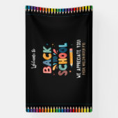 Welcome Back to School – Bright & Fun Classroom Spandoek (Verticaal)