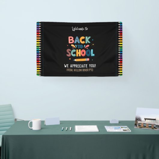 Welcome Back to School – Bright & Fun Classroom Spandoek (Beurs)