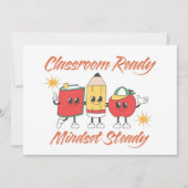 WELCOME BACK TO SCHOOL CLASSROOM READY MINDSET KAART (Voorkant)