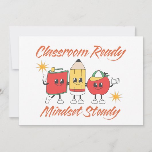 WELCOME BACK TO SCHOOL CLASSROOM READY MINDSET KAART (Voorkant)