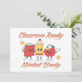WELCOME BACK TO SCHOOL CLASSROOM READY MINDSET KAART (Staand voorkant)