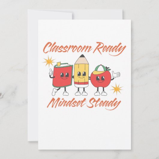 WELCOME BACK TO SCHOOL CLASSROOM READY MINDSET KAART (Achterkant)