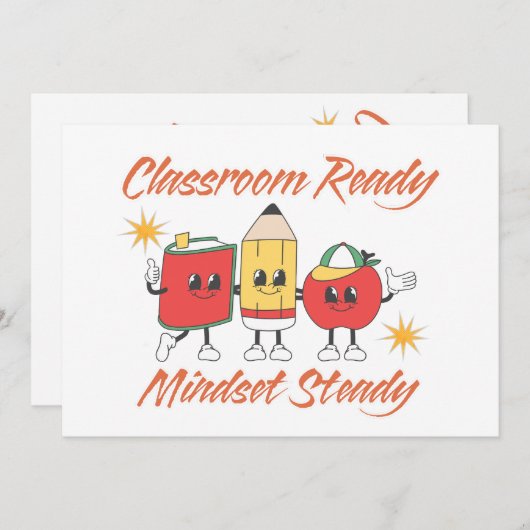 WELCOME BACK TO SCHOOL CLASSROOM READY MINDSET KAART (Voorkant / Achterkant)