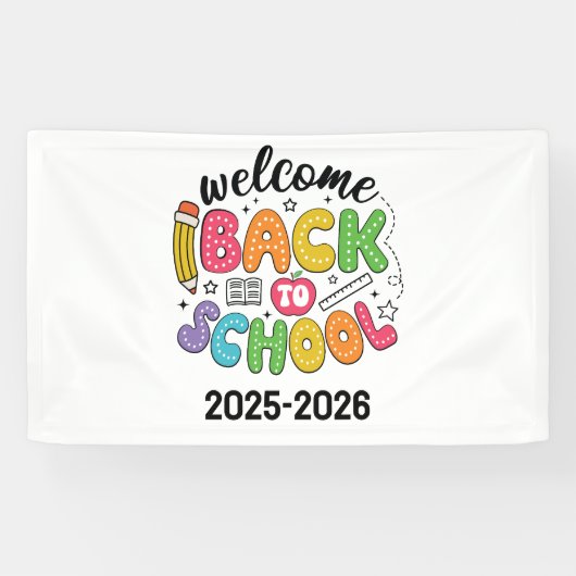 Welcome Back to School | Classroom Spandoek (Horizontaal)