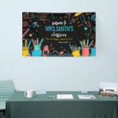 Welcome Back to School Colorful First Day Spandoek (Beurs)