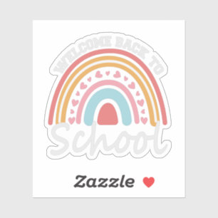 Welcome Back to School Cute Rainbow Student Gift Sticker