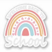 Welcome Back to School Cute Rainbow Student Gift Sticker (Voorkant)