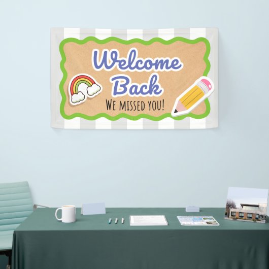 Welcome Back to School First Day Classroom Banner  (Beurs)