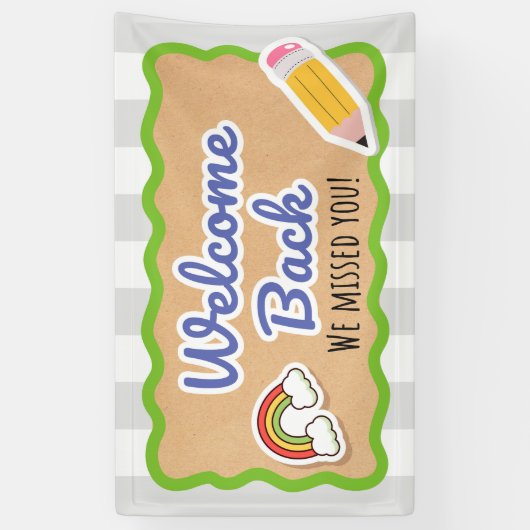 Welcome Back to School First Day Classroom Banner (Verticaal)