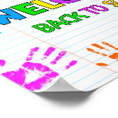 Welcome Back To School First Day Of School  Poster (Hoek)