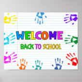 Welcome Back To School First Day Of School  Poster (Voorkant)
