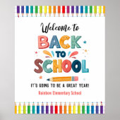 Welcome back to school , First day of school Poster (Voorkant)