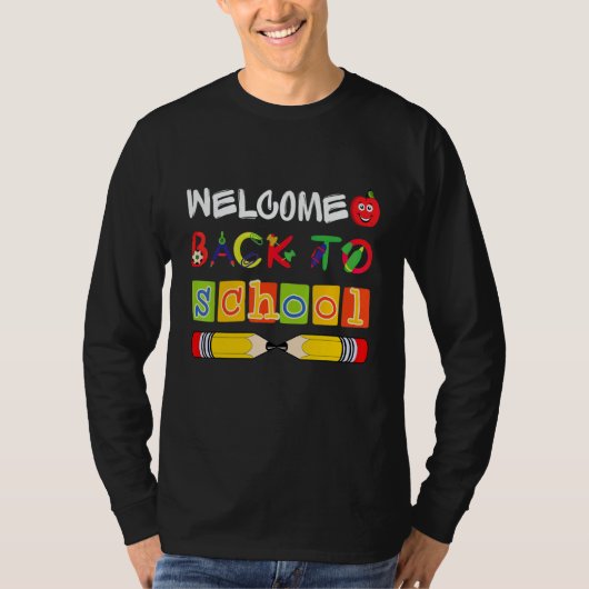 Welcome Back To School First Day Of School Student T-shirt (Voorkant)