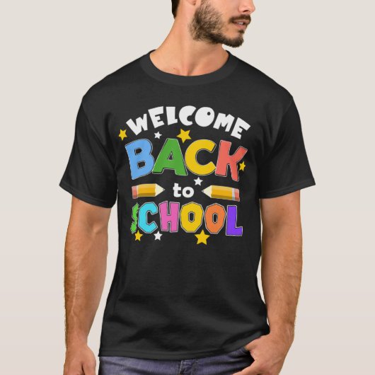 Welcome Back To School First Day of School Student T-shirt (Voorkant)