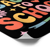 Welcome Back To School Kids Teachers Retro  Poster (Hoek)