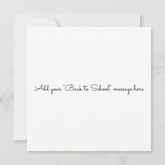 Welcome Back to School Notitiekaartje (Achterkant)