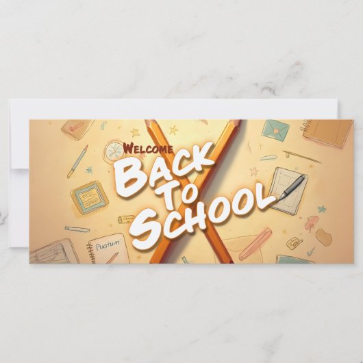 Welcome Back to School – Pencil Art Design (Voorkant)