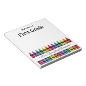 Welcome Back to School Rainbow Crayon  Notitieblok (Schuin)