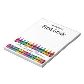 Welcome Back to School Rainbow Crayon  Notitieblok (Linkerzijde)