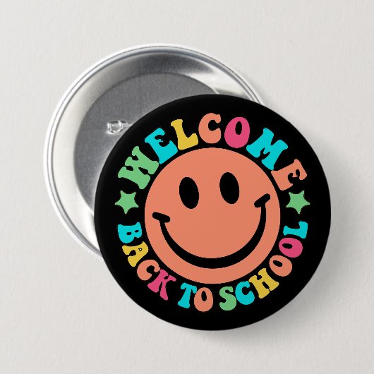Welcome Back to School Ronde Button 7,6 Cm (Voorkant /achterkant)