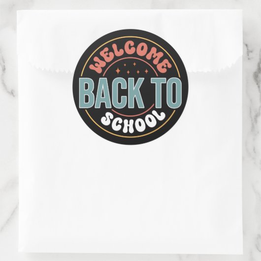 WELCOME BACK TO SCHOOL RONDE STICKER (Tas)