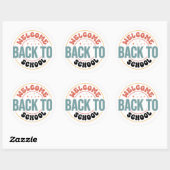 WELCOME BACK TO SCHOOL RONDE STICKER (Vel)