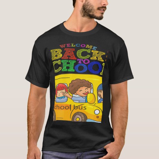 Welcome Back To School  School Bus Driver Mens Boy T-shirt (Voorkant)