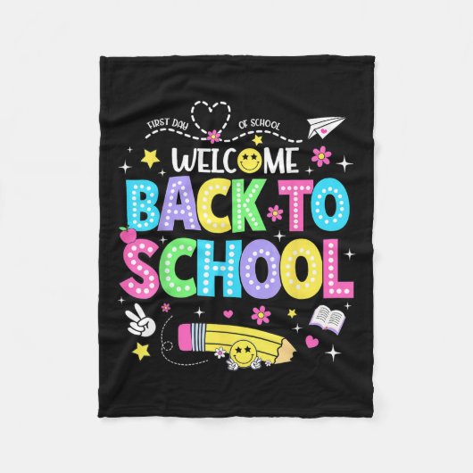Welcome Back To School Shirts First Day Of School Fleece Deken (Voorkant)
