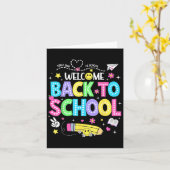 Welcome Back To School Shirts First Day Of School Kaart (Gele Bloem)