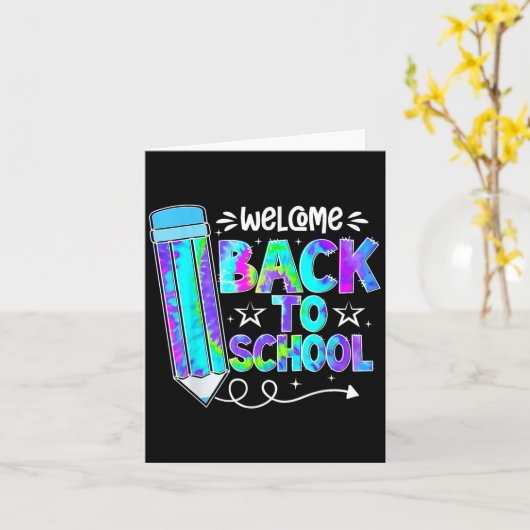 Welcome Back To School Shirts First Day Of School Kaart (Gele Bloem)