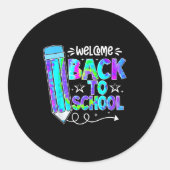Welcome Back To School Shirts First Day Of School Ronde Sticker (Voorkant)