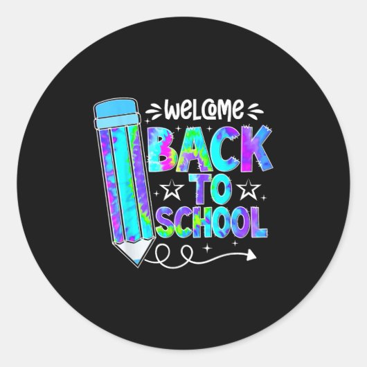 Welcome Back To School Shirts First Day Of School Ronde Sticker (Voorkant)