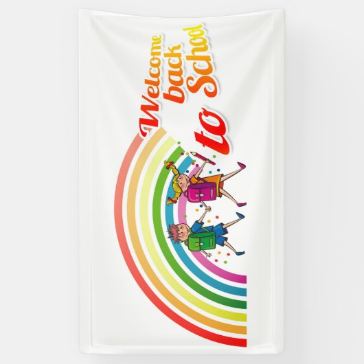 Welcome Back to School Spandoek (Verticaal)