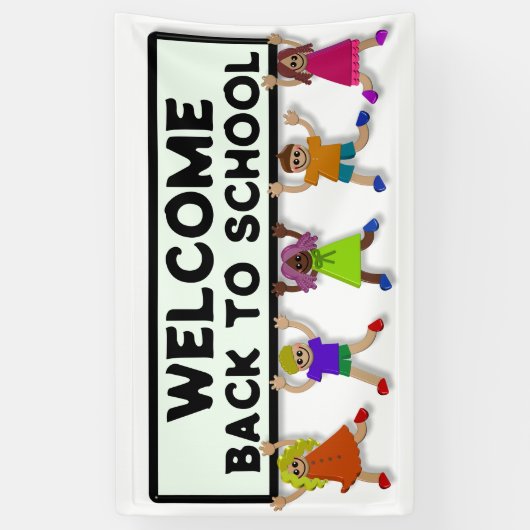 Welcome Back to School Spandoek (Verticaal)