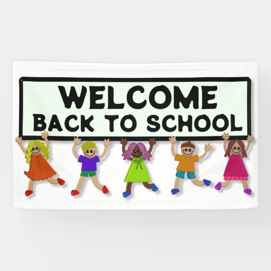 Welcome Back to School Spandoek (Horizontaal)