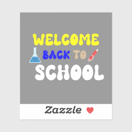 Welcome back to school sticker (Vel)