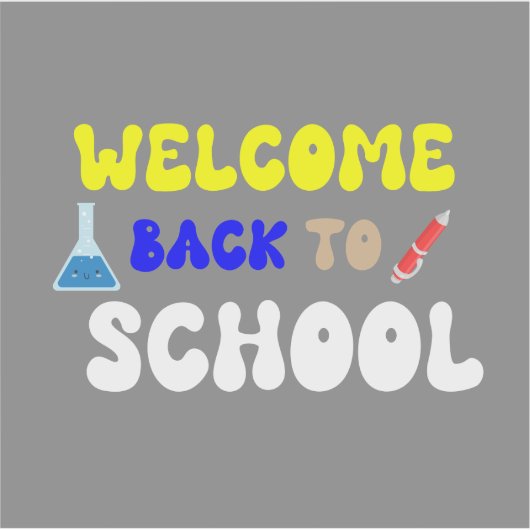 Welcome back to school sticker (Voorkant)