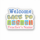 Welcome Back to School Sticker (Voorkant)