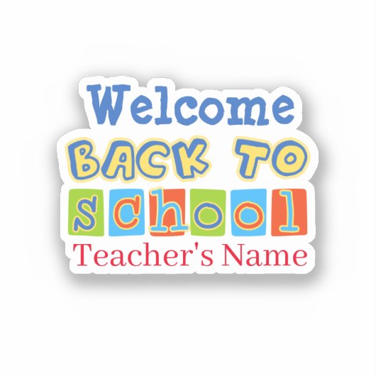 Welcome Back to School Sticker (Voorkant)