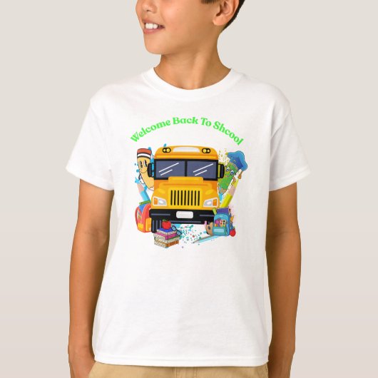 Welcome Back to School T-Shirt | Cute Back to Scho (Voorkant)