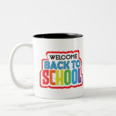 Welcome Back to School Tweekleurige Koffiemok (Links)