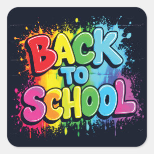 Welcome Back to School Vierkante Sticker