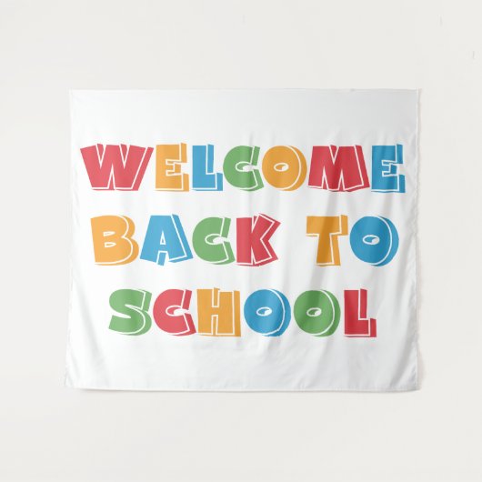 Welcome Back to School Wandkleed (Voorkant (horizontaal))